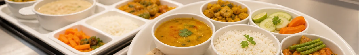 Hospital canteen thali and patient diet meals